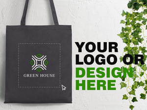 Custom Gray Cotton Tote Bag 14"x16" – Eco - Friendly Personalized Logo, Gift & Promotional Bag - Pamusan.com