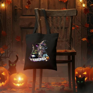 Custom Halloween Tote Bags – Personalized Black Cotton Trick - or - Treat 12 Designs - Pamusan.com