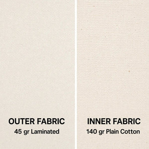 Custom Laminated Tote Bag Raw Cotton for Sublimation – 14" × 16" (35 × 40 cm) - Pamusan.com