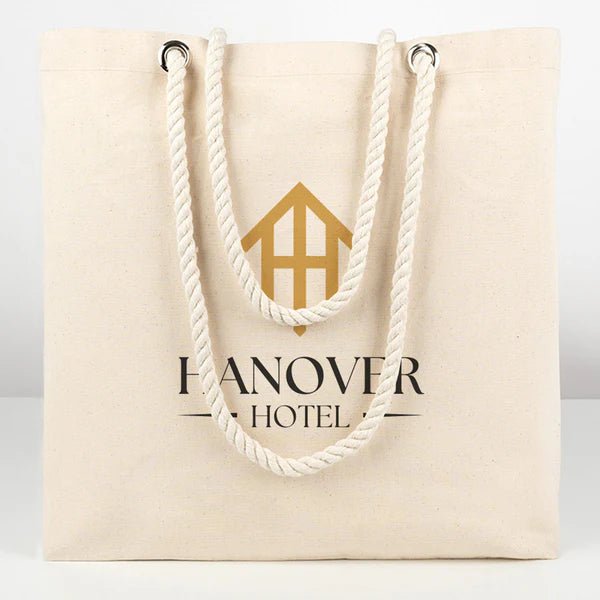 Custom Large Canvas Tote Bag with Logo & Zippered Pocket – 19"x16"x4" - Pamusan.com