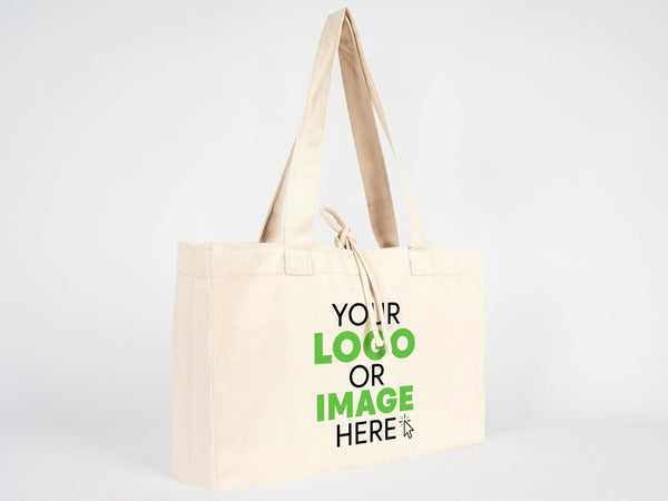 Custom Large Canvas Tote Bags – 18"W x 11"H x 4"L Personalized Cotton Bags With Logo - Pamusan.com