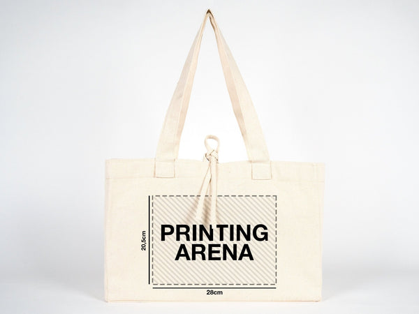 Custom Large Canvas Tote Bags – 18"W x 11"H x 4"L Personalized Cotton Bags With Logo - Pamusan.com