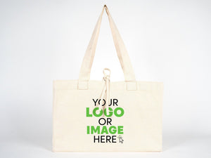 Custom Large Canvas Tote Bags – 18"W x 11"H x 4"L Personalized Cotton Bags With Logo - Pamusan.com