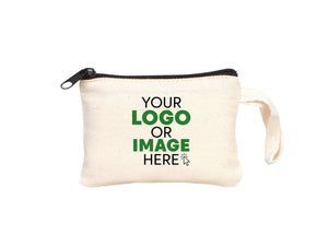 Custom Linen Coin Purse – 5"x3" Zippered Pouch Bag, Personalized Promotional Wallet - Pamusan.com