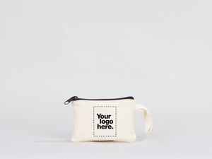 Custom Linen Coin Purse – 5"x3" Zippered Pouch Bag, Personalized Promotional Wallet - Pamusan.com