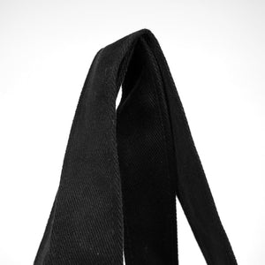 Custom Logo Black Shopping Tote Bags – 14" × 12" × 4" (35 × 30 × 10 cm) – 10 oz - Pamusan.com