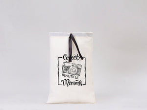 Custom Logo Printed Cotton Bags, 8"W x 12"H (20 x 30 cm) Bridal Gifts, Black Double Drawstring Pouch Bags, Party Favor Bags - Pamusan.com