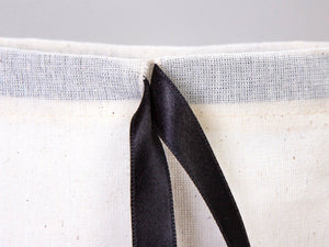 Custom Logo Printed Cotton Bags, 8"W x 12"H (20 x 30 cm) Bridal Gifts, Black Double Drawstring Pouch Bags, Party Favor Bags - Pamusan.com