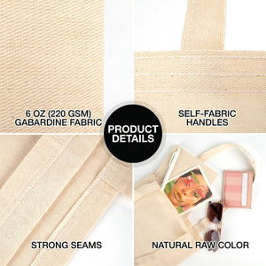 Custom Long Handle Tote Bag 10"x14" With Logo – fabric and stitching detail – Pamusan.com