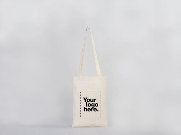 Custom Long Handle Tote Bag 10"x14" – Mini Promotional & Shopping Bag - Pamusan.com