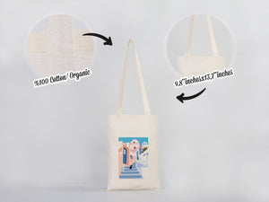 Custom Long Handle Tote Bag 10"x14" – Mini Promotional & Shopping Bag - Pamusan.com