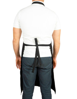 Custom MasterChef Apron with Logo – Black Grommet Chef Apron, 175 g/m² Poly-Viscose - Pamusan.com