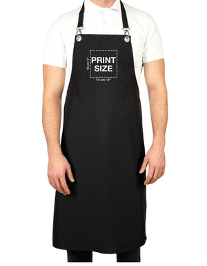 Custom MasterChef Apron with Logo – Black Grommet Chef Apron, 175 g/m² Poly-Viscose - Pamusan.com