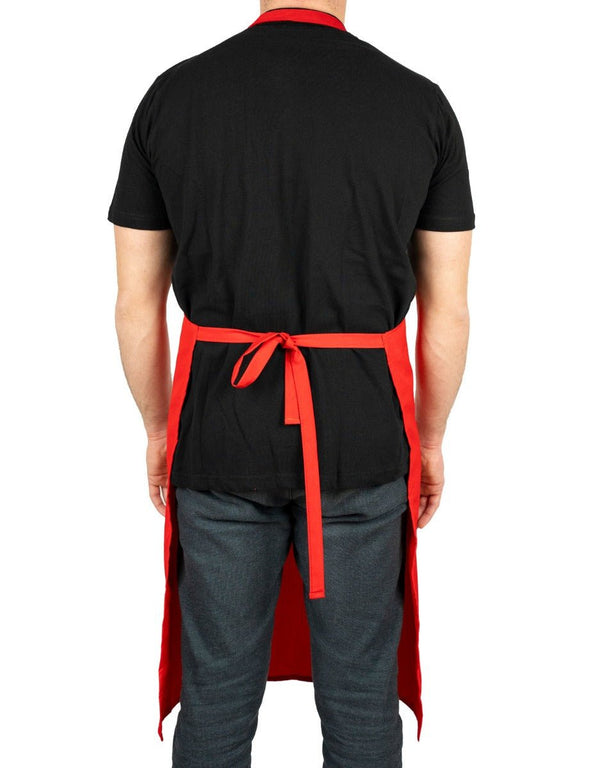 Custom MasterChef Apron with Logo – Red Grommet Chef Apron, 175 g/m² Poly-Viscose - Pamusan.com