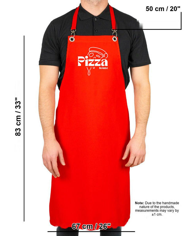 Custom MasterChef Apron with Logo – Red Grommet Chef Apron, 175 g/m² Poly-Viscose - Pamusan.com
