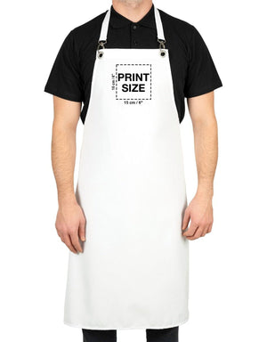 Custom MasterChef Apron with Logo – White Grommet Chef Apron, 175 g/m² Poly-Viscose - Pamusan.com