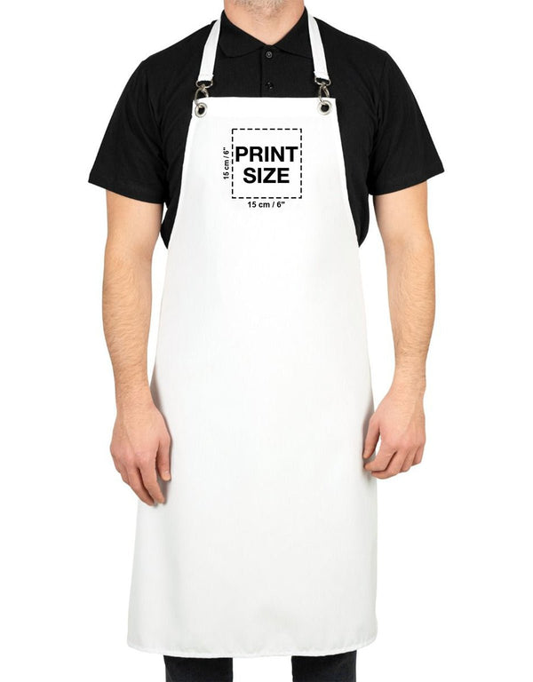 Custom MasterChef Apron with Logo – White Grommet Chef Apron, 175 g/m² Poly-Viscose - Pamusan.com