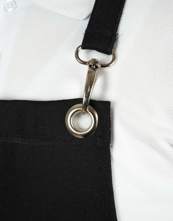 Custom MasterChef Denim Apron with Logo – Black Chef Apron, 400 g/m² Denim - Pamusan.com