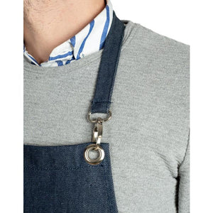 Custom MasterChef Denim Apron with Logo – Navy Blue Chef Apron, 400 g/m² Denim - Pamusan.com