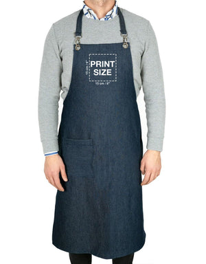 Custom MasterChef Denim Apron with Logo – Navy Blue Chef Apron, 400 g/m² Denim - Pamusan.com