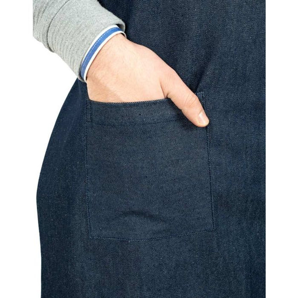 Custom MasterChef Denim Apron with Logo – Navy Blue Chef Apron, 400 g/m² Denim - Pamusan.com