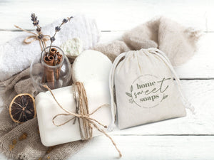Custom Muslin Bags - 4"W x 5"H (10 x 13 cm) Organic Cotton Favor Bags - Wedding Favor Drawstring Bags - Jewelry - Gift - Produce - Packing Bags - Pamusan.com