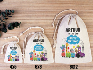 Personalized Happy Birthday Party Goodie Bags - Custom Name, Kids Gift Bags - Pamusan.com