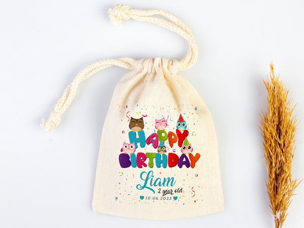 Custom Name, Happy Birthday Gİft Bags, Party Bags for first birthday, Personalized Bags - Custom Goodie Bags - Happy For Kids - Pamusan.com