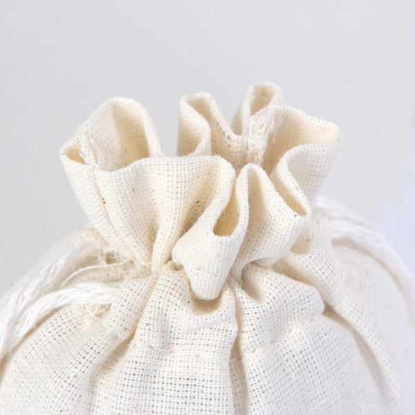 Custom Natural Cotton Drawstring Pouch – 4" × 6" (10 × 14.5 cm) - 4 oz - Pamusan.com