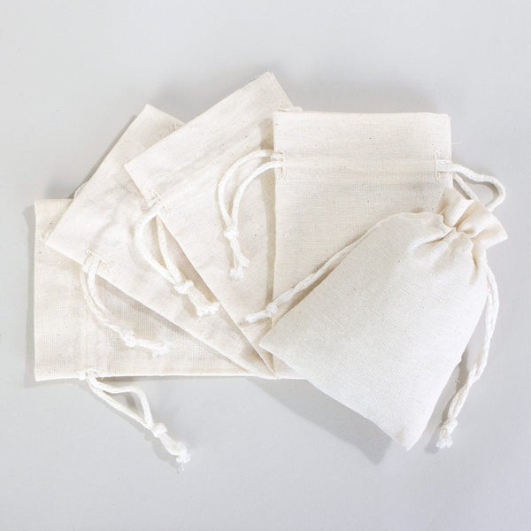 Custom Natural Cotton Drawstring Pouch – 4" × 6" (10 × 14.5 cm) - 4 oz - Pamusan.com