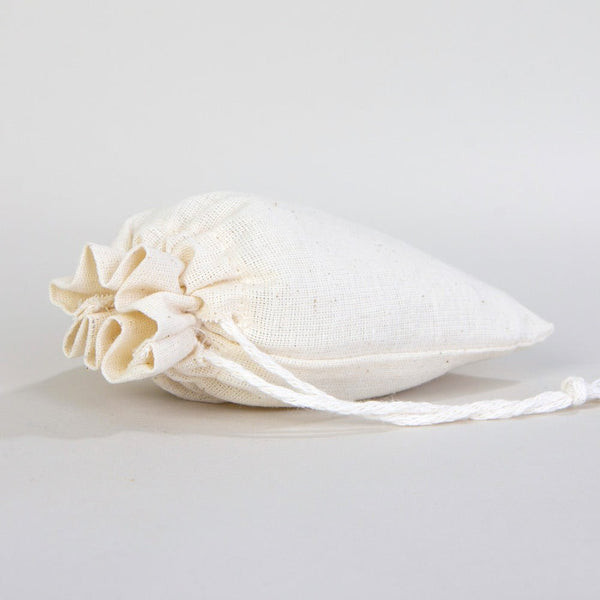 Custom Natural Cotton Drawstring Pouch – 4" × 6" (10 × 14.5 cm) - 4 oz - Pamusan.com
