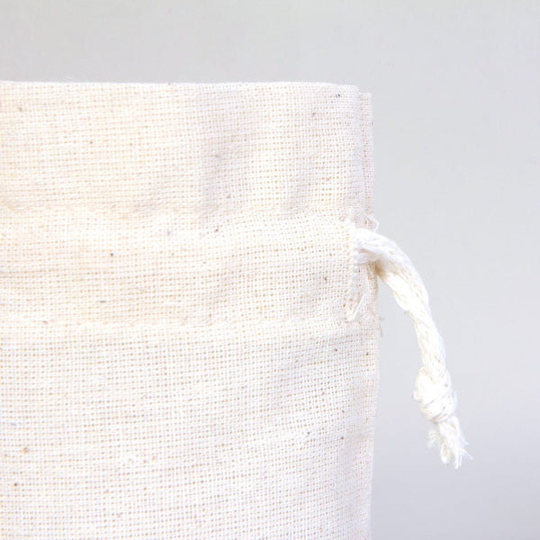 Custom Natural Cotton Drawstring Pouch – 4" × 6" (10 × 14.5 cm) - 4 oz - Pamusan.com