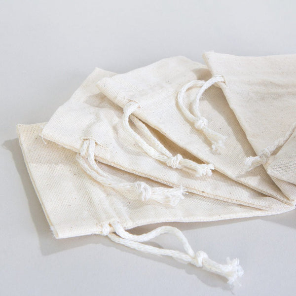 Custom Natural Cotton Drawstring Pouch – 4" × 6" (10 × 14.5 cm) - 4 oz - Pamusan.com