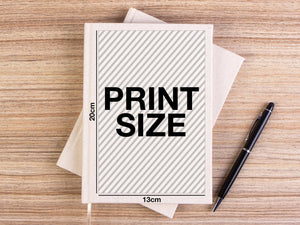 Personalized Canvas Cover 6"x8" Notebook - Text or Logo Print - Pamusan.com