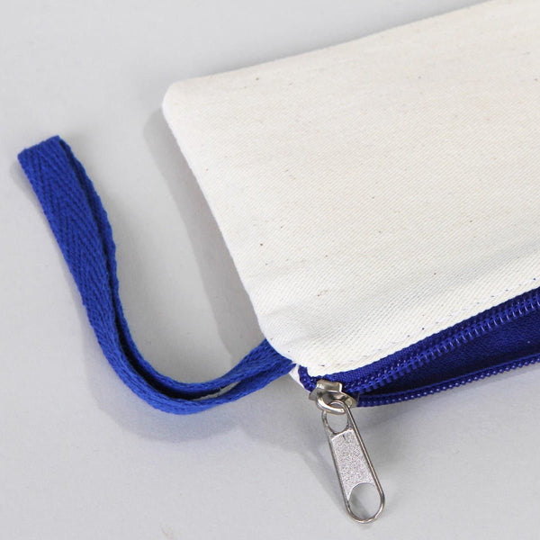 Custom Pencil Case 8" × 4" (21 × 10 cm) 6 oz – Saxe Blue Zipper - Pamusan.com