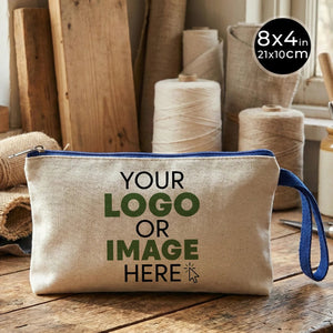 Custom Pencil Case 8" × 4" (21 × 10 cm) 6 oz – Saxe Blue Zipper - Pamusan.com