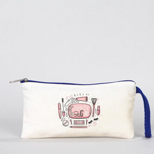 Custom Pencil Case 8" × 4" (21 × 10 cm) 6 oz – Saxe Blue Zipper - Pamusan.com