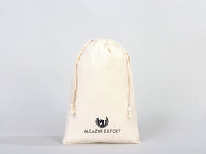 Custom Pouches, Logo Pouch Bag - 8"W x 12"H (20 x 30 cm) Personalized Cotton Muslin Bag - Personalized Organic Cotton Mini Favor Bag - Pamusan.com