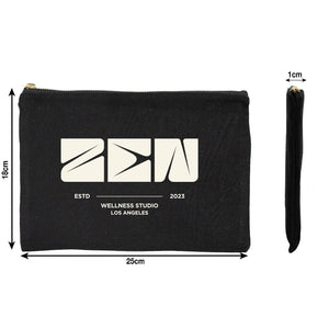 Custom Printed Black Canvas Clutch Pouch – 10" × 7" (25 × 18 cm) – 10 oz - Pamusan.com