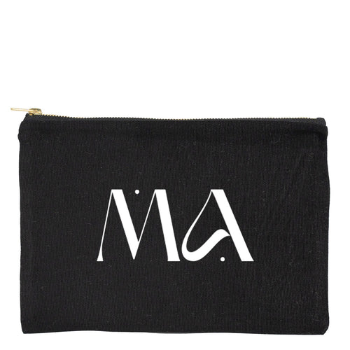 Custom Printed Black Canvas Clutch Pouch – 10" × 7" (25 × 18 cm) – 10 oz - Pamusan.com