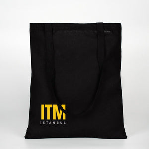 Custom Printed Black Cotton Tote Bag – 14" × 16" (35 × 40 cm) – 4 oz - Pamusan.com