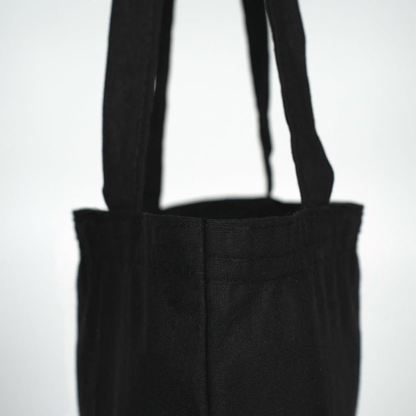 Custom Printed Black Cotton Tote Bag – 14" × 16" (35 × 40 cm) – 4 oz - Pamusan.com