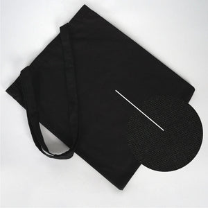 Custom Printed Black Cotton Tote Bag – 14" × 16" (35 × 40 cm) – 4 oz - Pamusan.com
