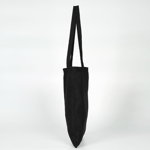 Custom Printed Black Cotton Tote Bag – 14" × 16" (35 × 40 cm) – 4 oz - Pamusan.com