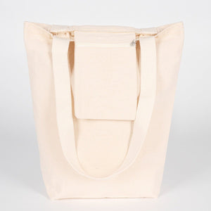 Custom Printed Canvas Tote Bag with Woven Handles – 14" × 16" × 4" (35 × 40 × 10 cm) – Natural 10 oz - Pamusan.com