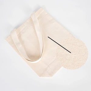 Custom Printed Canvas Tote Bag with Woven Handles – 14" × 16" × 4" (35 × 40 × 10 cm) – Natural 10 oz - Pamusan.com