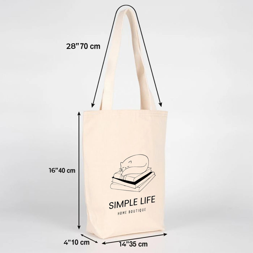 Custom Printed Canvas Tote Bag with Woven Handles – 14" × 16" × 4" (35 × 40 × 10 cm) – Natural 10 oz - Pamusan.com