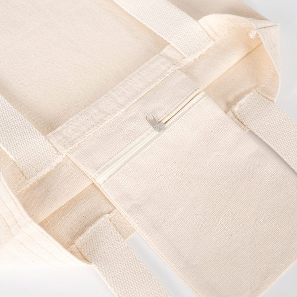 Custom Printed Canvas Tote Bag with Woven Handles – 14" × 16" × 4" (35 × 40 × 10 cm) – Natural 10 oz - Pamusan.com