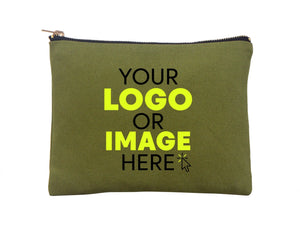 Custom Printed Colorful Makeup Bag - 8"W x 6"H Cosmetic Clutch Bag, Bridesmaid Cosmetic Bag - Pamusan.com