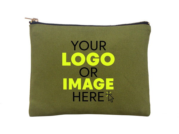 Custom Printed Colorful Makeup Bag - 8"W x 6"H Cosmetic Clutch Bag, Bridesmaid Cosmetic Bag - Pamusan.com